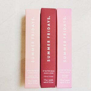❤Birthday Cake+Pink Sugar+Cherry❤Summer Fridays Lip Butter Balm Conditioning Lip